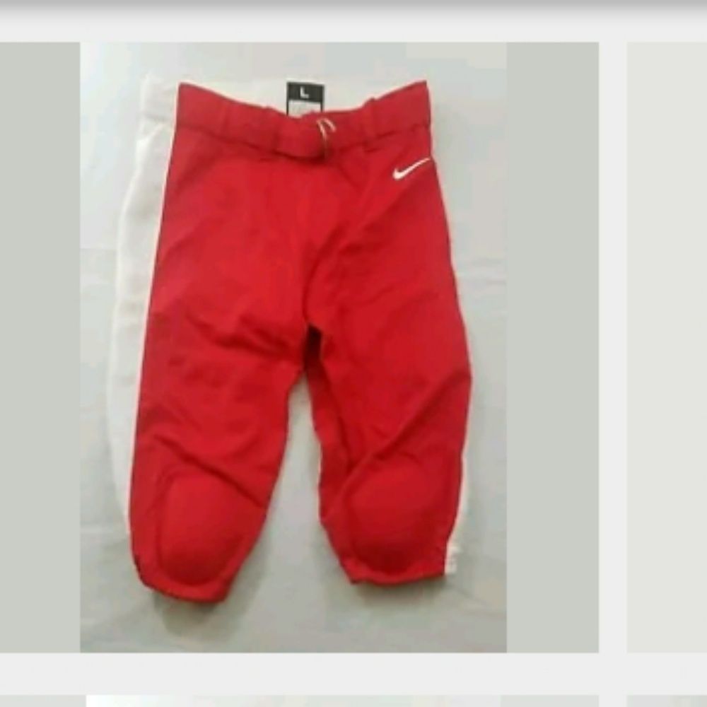 Nike Football Knee Padded red white striped Large